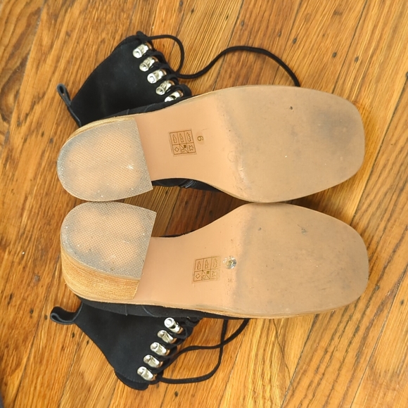 Free People x Jeffrey Campbell Lace-Up Block Booties - Picture 6 of 7